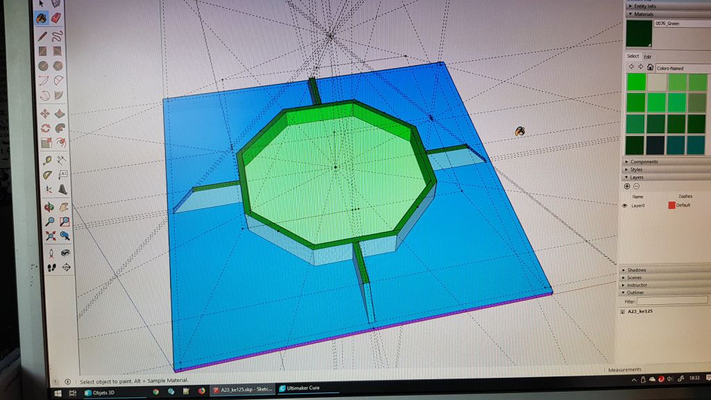 Réalisation 3D du socle pour l'écrin.